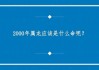 1999年属什么算命