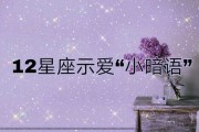 十二星座的表白暗语是什么？