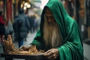 接下来是文章内容。我得先构思一个引人入胜的开头，可能从一个现代人遇到算命的大仙开始，这样读者容易产生共鸣。，描述大仙的外貌和性格，比如他穿着青衫，面容古板，说话轻声细语，这样能增加神秘感