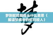 解梦巨蛇咬人，解读与启示