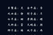 十二星座，古风名解密