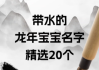 属龙宝宝缺水女孩取名灵感，水元素与寓意解析