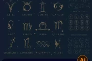 十二星座图案符号，解读神秘的星座象征