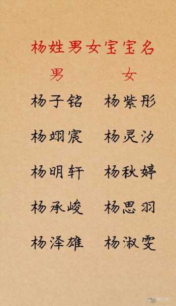 姓杨男宝宝怎么取名好,象征,寓意美好,宝宝取名,第1张