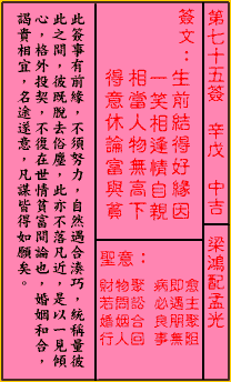 第75签怎么解签？解签技巧全解析,象征,命运,事业,第1张