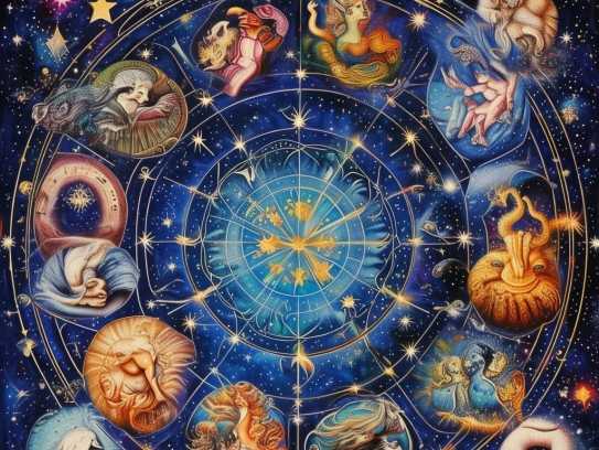 十二星座对应画，解读天际之光与艺术的对话,十二星座对应画，解读天际之光与艺术的对话,象征,十二星座,星座,第1张