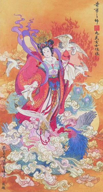 九天玄女三刻吉时图，神灵与吉时的神秘联,象征,吉时,吉凶,第1张