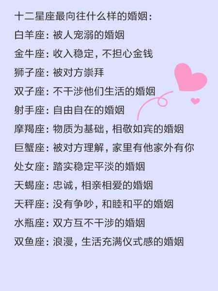 十二星座女孩嫁什么星座最幸福?,命运,事业,挑战,第1张 十二星座女孩嫁什么星座最幸福?,命运,事业,挑战,第1张