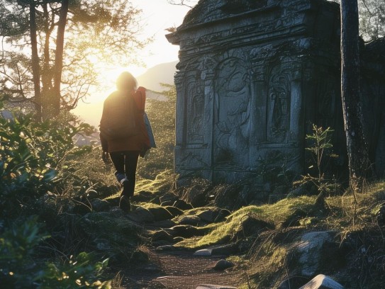 上山途中偶遇坟墓，揭秘其背后的预兆与解梦之谜,上山途中偶遇坟墓，揭秘其背后的预兆与解梦之谜,象征,解梦,风水,第1张